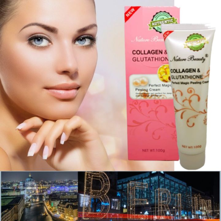 ORIGINAL Nature Beauty Collagen & Glutathione Perfect Peeling Gel Cream  100g Sensitive Skin Whitening Gel Cream - Lazada | Lazada PH