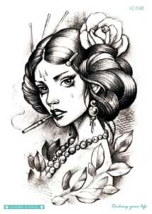 Tato Temporer Tattoo Tatto Temporary Tahan Air Sementara Anti Air Seri LC-548