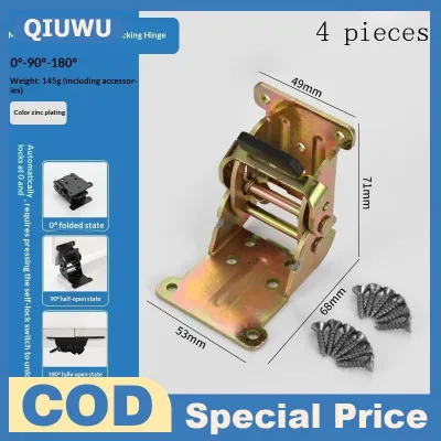 QIUWU Mạnh mẽ 180 và 90 độ gấp bản lề tự khóa kết nối cho nhiệm vụ nặng nề bảng chân
