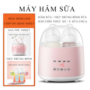 Máy hâm sữa và thức ăn cho bé tiệt trùng 2 bình giữ nhiệt liên tục sữa và nước cho bé với 4 chức năng Tiệt trùng bình sữa hâm sữa hâm thức ăn luộc trứng Bảo hành 24 tháng lỗi đổi mới trong 7 ngày