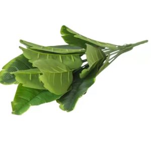 Daun Pisang Plastik Tanaman Hias Talas Artificial Tanpa Pot Besar 12-18 Cabang