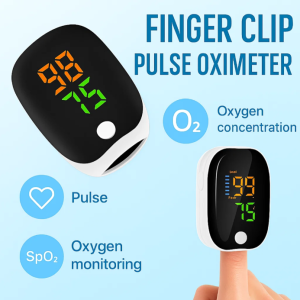 Finger Clip Pulse Oximeter Mini Fingertip Blood Oxygen Heart Rate Monitor Fast Speed Monitoring Sensor