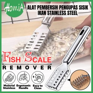 Alat Pembersih Pengupas Sisik Ikan Stainless Steel Anti Karat Fish Scaler Scarper Serutan - HOMIA