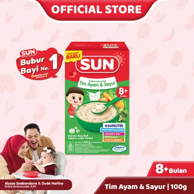 SUN Bubur Tim 8+ Ayam Sayur Box 100 Gr