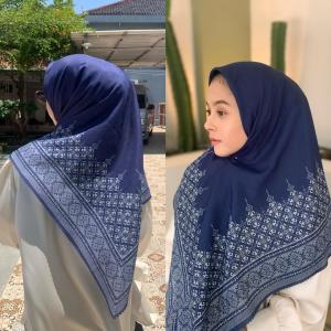 BLUE SERIES Segiempat Motif Terbaru / Hijab Segiempat VOAL