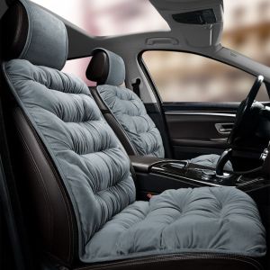 RJZ28 Cotton Warm Velvet Car Seat Cushion with Back Pad Thick Winter Car Seat Cover Car Seat Protector Warm Car Accessories