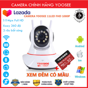 Camera IP YooSee thế hệ mới 2.0 3anten - xoay 360 xem đêm có màu