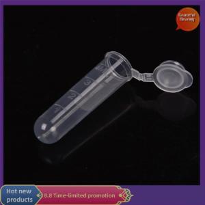 Graceful 30pcs 5ml พลาสติก centrifuge Lab ทดสอบหลอดขวดตัวอย่างภาชนะที่มีฝา 5ml พลาสติก centrifuge Lab ทดสอบหลอดขวดตัวอย่างภาชนะที่มีฝา30ชิ้น หลอดทดสอบพลาสติกขนาด30pcs 5ml พร้อมหลอด centrifuge CLEAR พร้อม Lip with graduation EP TUBE ใหม่30pcs 5 ml พลาสติก