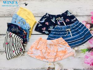 Chân váy cho bé gái quần váy bé gái kèm chip quần rời từ 3-39kg cotton thiên nhiên mềm mịn thoáng mát co giãn tốt