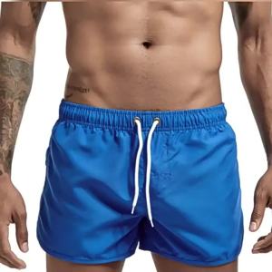 AliExpress   Hot Sale   Mens beach shorts polyester mid-length shorts classic quick-dry sports trendy three-quarter shorts for men