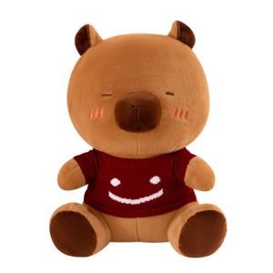 BEIBEI Sweater Capybara Plush Toy Soft Fluffy Capybara Stuffed Doll Capybara Doll Brown Capybara Cotton Doll Christmas Gift