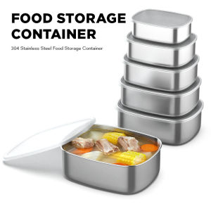 Dreepor 6PCS 304 Stainless Steel Lunch Box Travel Leakproof Bowls Bento Boxes Lunchboxs Big Capacity Food Container