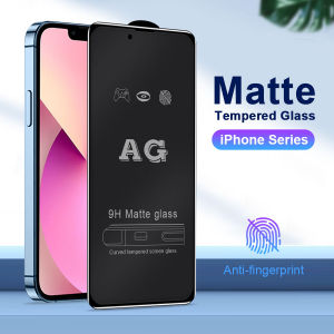 Matte Tempered Glass Full Cover Screen Protector Film for iPhone 17 Pro Max 17 Air 16 Pro Max 15 Pro Max 14 Pro Max 13 Pro Max 12 Pro Max 11 Pro XS Max Mini X XR SE 2020 8 7 6 6s 14 15 Plus 16 Plus