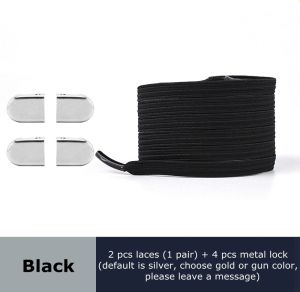 Metal lock Shoe Lace Elastic Flat Multi color options Easy to remove No tie shoelace Child adult Universal Lazy Shoelaces