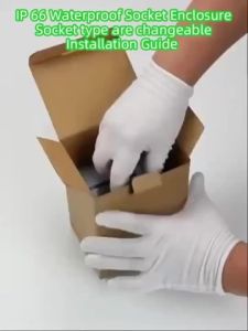 AUMU IP66 Movable Power Track Outlet socket 8000W  universal waterproof outlet with switch socket Power Adapter Socket