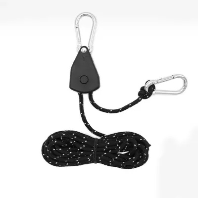 4M Tent Pully Canopy Rope Adjustable Outdoors Camping Wind Rope Fixed Pulley Buckle Reflective Wind Rope