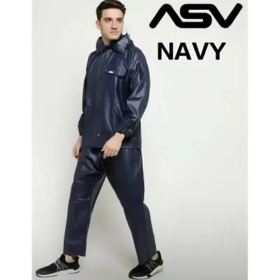 Jas Hujan ASV Original Setelan Jaket Celana Full Karet Rubber/Setelan Mantel Mantol Ujan Raincoat