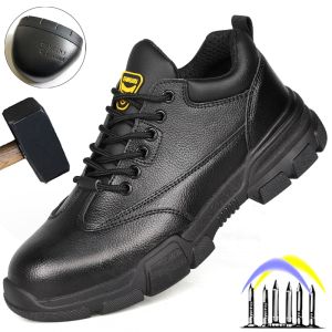 Construction Safety Shoes Men Oil And Water Resistant Industrial Shoes Puncture-Proof Work Shoes Boots Men Steel Toe Shoes 2021
