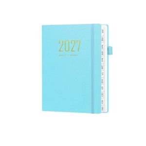 TEWUB Portable 2027 Schedule Book Planner A5 To Do List Schedule Notebook Academic Weekly Agenda 365 Days Diary Plan A5 Agenda Notebook Office Supplies