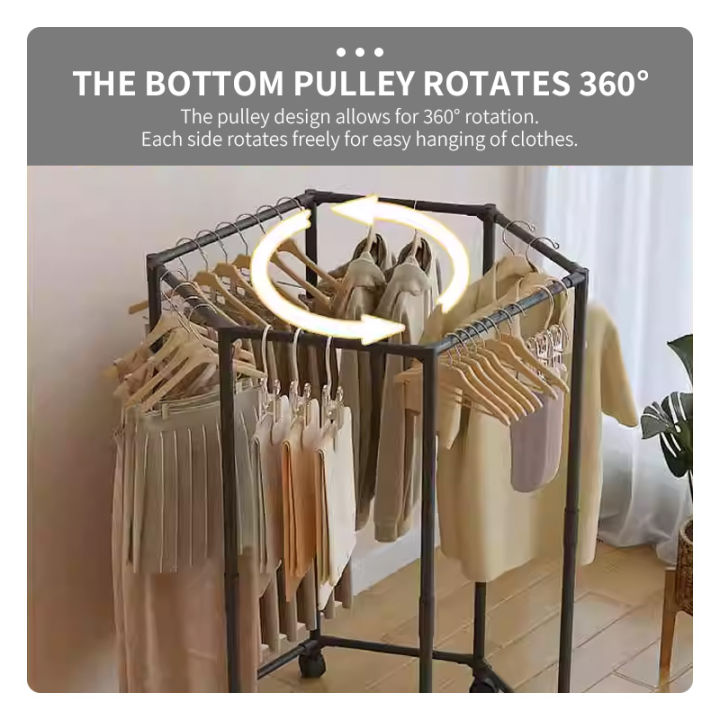 360%C2%B0%20Rotating%20Clothes%20Rack%20With%20Wheels%20Thickened%20Metal%20Clothes%20Rack%20Stand%20Heavy%20Duty%20Circular%20Clothes%20Hanger%20Organizer%20For%20Balcony%20Bedroom%20Laundry%20Room%20-%20Image%209
