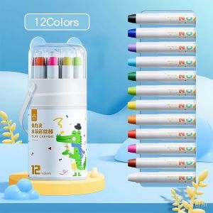 Colors plastic crayons Painting Safe Non-Toxic Washable Not Dirty Hand Drawing Coloring Toddler Crayons Kids Set