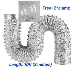 【24-h shipping】 Range Hood Hose Aluminum Foil Retractable Ventilation Duct hose Replacement Part