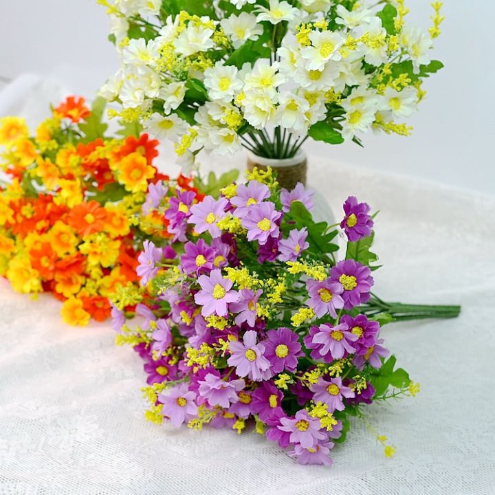 Artificial Flower 7fork 28 Jumping Orchid Chrysanthemum Outdoor