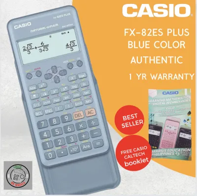 CASIO FX82ES PLUS BLUE SCIENTIFIC CALCULATOR FREE CASIO CALTECH BOOKLET