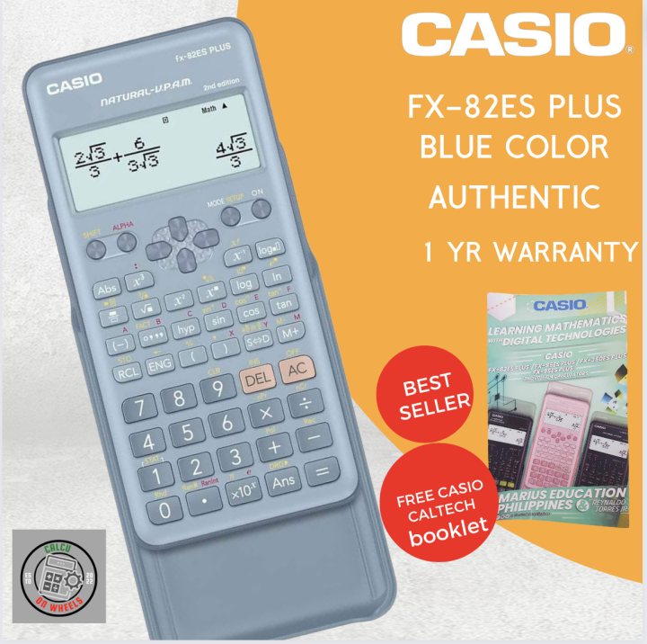 CASIO FX82ES PLUS BLUE SCIENTIFIC CALCULATOR FREE CASIO CALTECH BOOKLET  Lazada PH