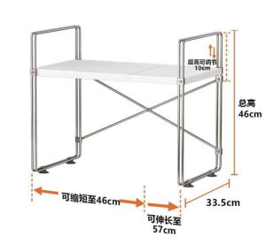 💟SOLUTION65💟 1/2 Tiers Metal Height Adjustable & Expandable Microwave Oven Rack Kitchen Countertop Organizer Rack Kitchen Storage Rack Toaster Rack Air Fryer Rack Rice Cooker Rack Kettle Rack Coffee Machine Rack Oven Holder Oven Stand Toaster Stand