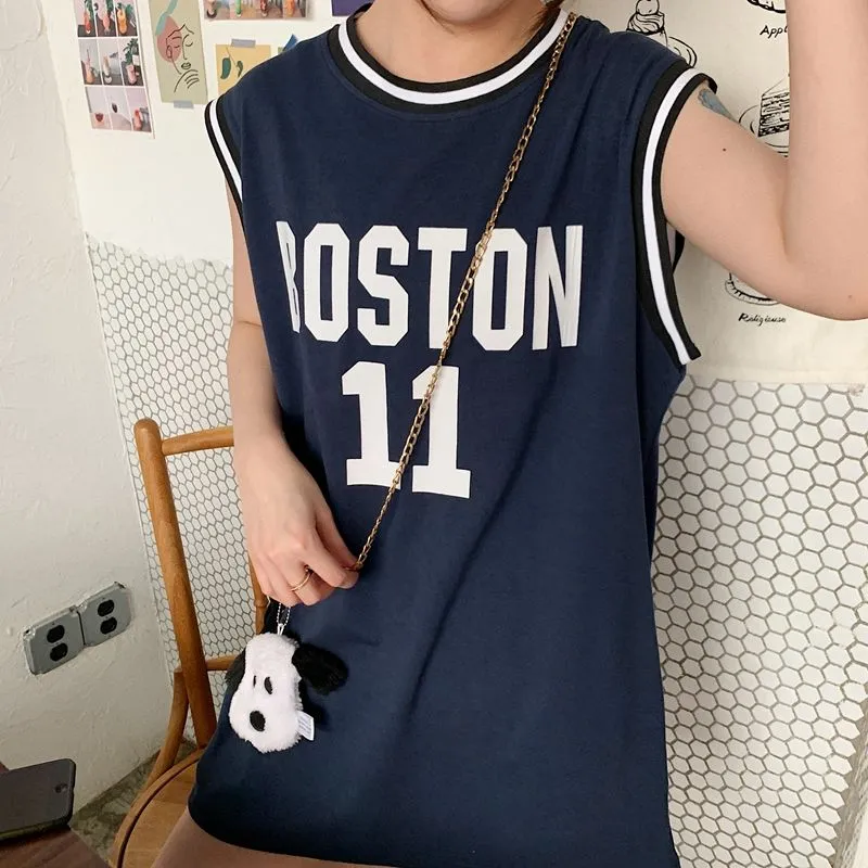 TOFASHIONS Basketball Shirt Women Vest Oversize Sportswear Korean