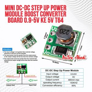 Mini DC-DC Step UP Power Module Boost Converter Board 0.9-5V ke 5V T64