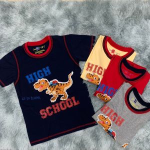 เสื้อยืดเด็ก เสื้อยืดเด็กผู้ชาย เสื้อยืดแขนสั้น เสื้อยืดใส่หน้าร้อนเด็กแขนสั้น เสื้อยืดผ้า Cotton เสื้อสกรีนลาย