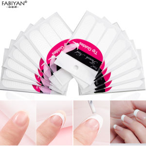 Lot 10 Packs French Manicure Nail Art Tip Form Guide Nail Sticker Polish DIY Stencil Tool Nail Art Design Set
