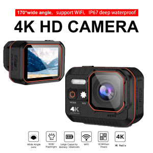 Go Pro Camera For Vlogging Action Camera 4K HD With Remote Control Screen Waterproof Sport Camera Drive Recorder For Motorcycle