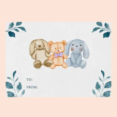 16pcs Gift Tag | Birthday Tag | Small White Lovely Gift Tags 250gsm 7cm x 5cm MAKAPAL Design #2
