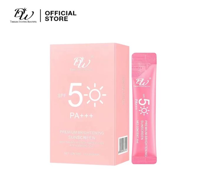 DW SPF50 Premium Brightening Sunscreen Suncream 4ml*20sachet | Lazada PH