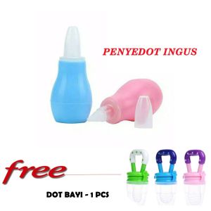 PROMO MURAH - Dot / Empeng Buah Bayi + Nose Cleaner - Pembersih Hidung Bayi / Penyedot Ingus Bayi / Nasal Aspirator Penyedot Vakum Ingus Bayi - Random Color