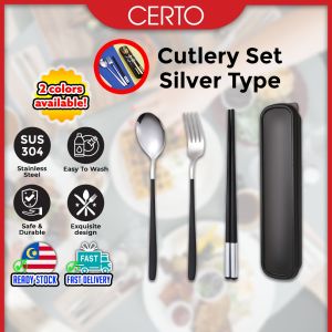 CERTO Stainless Steel Cutlery Set Stainless Steel Spoon Fork Tableware Door Gift Souvenir Dinnerware Sudu Garfu Dinner Lunch
