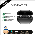 OPPO ENCO X2 TWS  Earphone Bluetooth 5.2 Active Noise Cancelling Qi Wireless Charging Headphone LHDC Earbuds. 