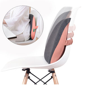 Lumbar Support Pillow Perfectly Balanced Memory Foam - Improves Posture Promotes Back Pain Relief - Superior Office Chair Back Support for Gaming and Desk Chairs - Lumbar Pillow for Car Couch