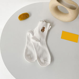 【♡Lovely girls house♡】Girls Cartoon Cotton Socks Bear in the Tube Japanese Ins Womens Socks