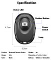 Bluetooth Remote Shutter Control For Mobile Phone Camera. 
