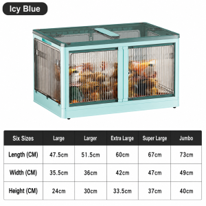 Next Day 145L Foldable Storage Box Transparent Stackable Storage Cabinet 5-Doors Home Toys Organizer