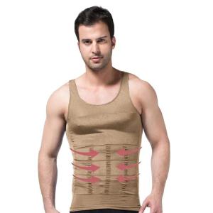 2Pcs Mens Slimming Body Shapewear Corset Vest Shirt Compression Abdomen Tummy Belly Control Slim Waist Cincher Sports Vest