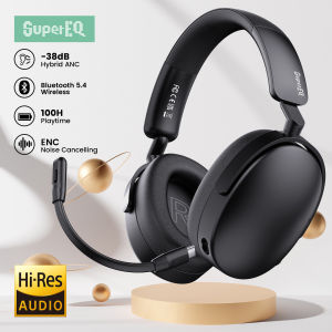 SuperEQ A200 ANC Wireless Headphones Bluetooth 5.4 Hybrid Active Noise Canceling Headset Over Ear Hi-Res Audio 6-Mic AI ENC 100H