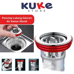 KUKE Penutup Saluran Air / Mini Filter Floor Drain / Katup Lubang Saringan Wastafel Kamar Mandi Anti Serangga Bau Serbaguna