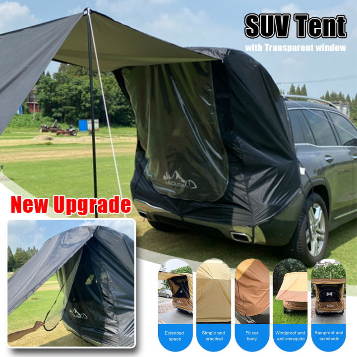 BLACKWORM Car Trunk Tent Sunshade Rainproof Tailgate Shade Awning Tent ...