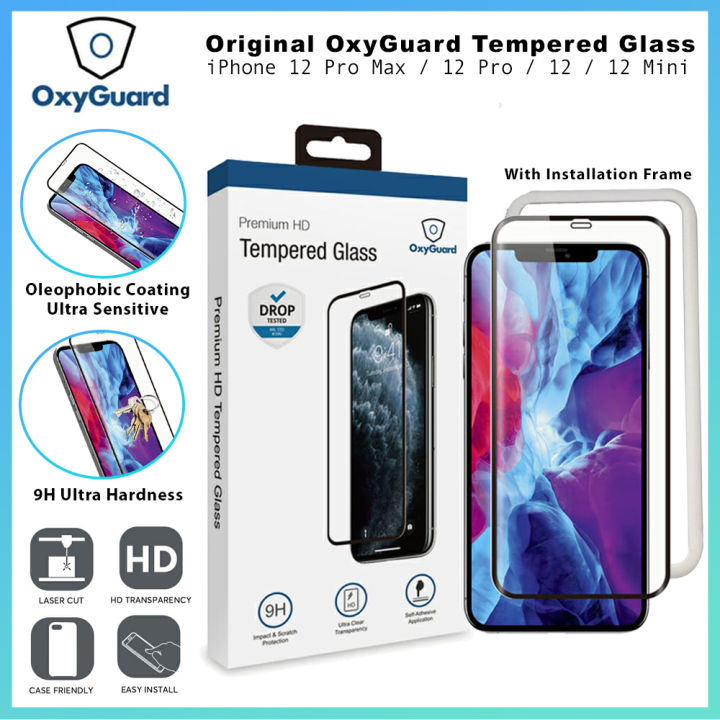 Original OxyGuard Full Cover Tempered Glass iPhone 12 Pro Max 12