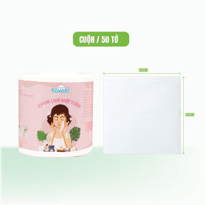 Khăn mặt dùng 1 lần Kawaii 80 tờ 20x20cm mềm mịn làm sạch sâu khăn tẩy trang loại bỏ trang điểm
